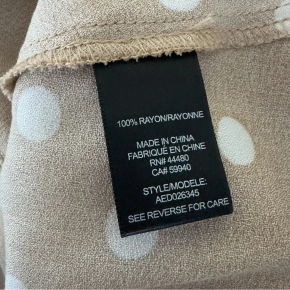 AFRM x Nordstrom Jamie Sand Polka Dot Open Back Short Sleeve Dress (M) - Picture 8 of 8